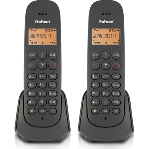 Profoon PDX620 - DECT-Telefon mit 2 Mobilteilen, Schwarz