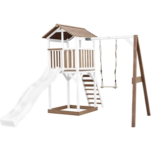 AXI Beach Tower Spielturm aus Holz in Braun & Weiß | Spielhaus für Kin...