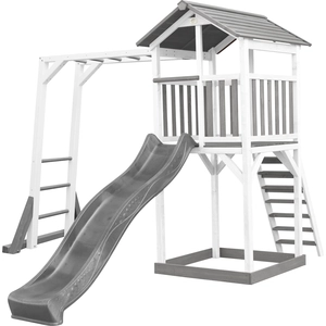 AXI Beach Tower Spielturm aus Holz in Weiß & Grau | Spielhaus für Kind...