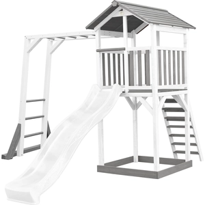 AXI Beach Tower Spielturm aus Holz in Weiß & Grau | Spielhaus für Kind...
