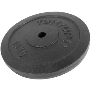 TUNTURI Gusseisen-Hantelscheibe 1x 15 KG schwarz günstig