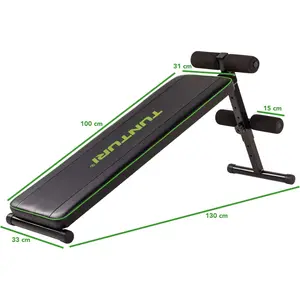 Tunturi AB20 Bauchtrainer, negativ Winkel, Bauchbrett mit Beinrollen, ... günstig