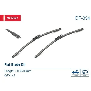 DENSO Flat Scheibenwischer Set Wischerblätter Vorne für BMW 1 Schräghe...