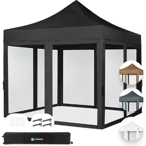 VONROC Pavillon 3x3m wasserdicht stabil - Partyzelt EasyUp System [3Mi... günstig
