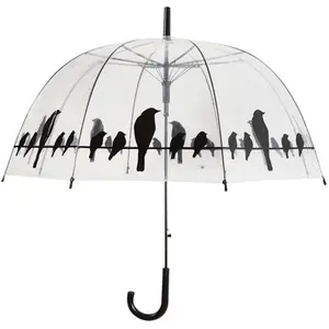 Esschert Design, Damen, Regenschirm, Vögel, Schwarz günstig