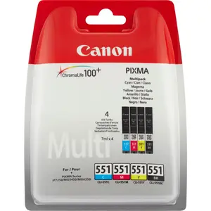 Canon CLI-551 C/M/Y/BK Multipack Tintenpatrone (Packung, 4-tlg)