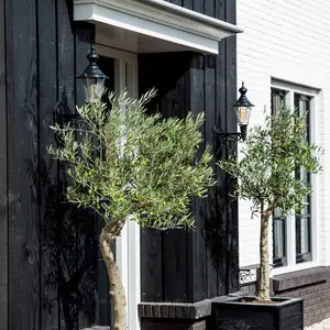 Nostalgische Außenwandleuchte Edam M, grün/kupfer