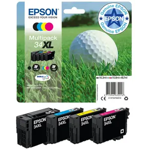 Epson Golf ball 34XL Golfball DURABrite Ultra Multipack 4 Farben Tinte...