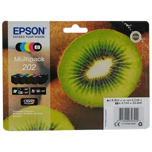 Epson Kiwi Multipack 5-colours 202 Claria Premium Ink, Standardertrag,...