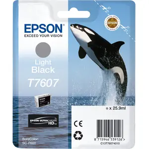 Epson Original T7607 Druckerpatrone Light Black 25,9ml (C13T76074010)