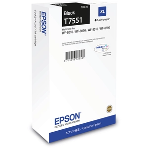 Epson Tintenpatrone XL Black, High (L) Yield, Schwarz, Tinte auf Pigme...
