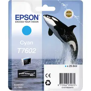 Epson T7602 Cyan, Cyan, 25,9 ml, 1 Stück(e), Einzelpackung