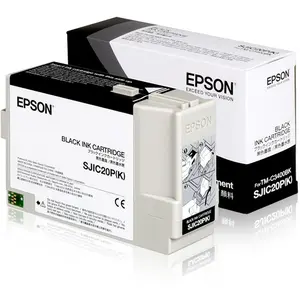 Epson SJIC20P(K) Black Tintenpatrone für TM-C3400BK, High (L) Yield, S...