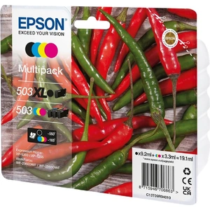 Epson Multipack 4-colours 503 XL Black/Std. CMY, High (L) Yield, Schwa...