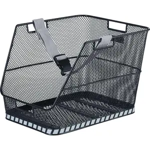 Basil Class, Hinten, Fahrradkorb, Rattan, Stahl, Schwarz, 5 kg, 310 mm günstig
