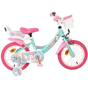 Volare Unicorn Kinderfahrrad - Mädchen - 14 Zoll - Grün günstig