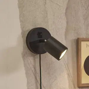 GOOD&MOJO GOOD & MOJO Java Wandlampe, Stecker, 1fl, schwarz günstig