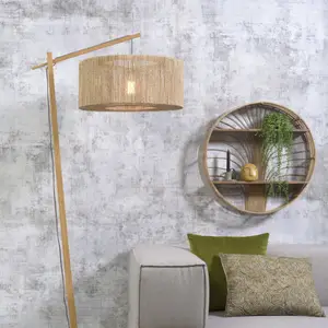 GOOD & MOJO Iguazu Bogenlampe natur Zylinder Ø50cm günstig