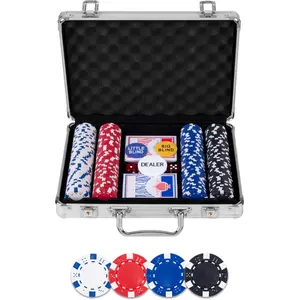 ENGELHART Zestaw do pokera 200 etonów dice chips z walizk i kartami günstig