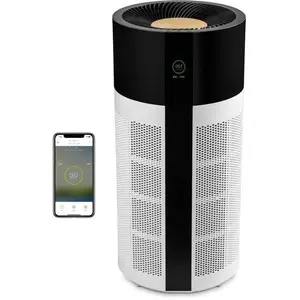 Duux Tube Smart DXPU03, Luftreiniger, Schwarz, Weiss