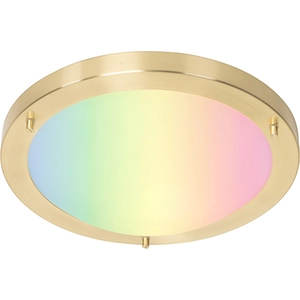 Smarte Deckenleuchte Gold 31 cm IP44 inkl  Wifi A60 Yuma