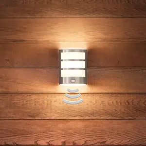 Philips Python LED-Sensor-Außenwandlampe Edelstahl