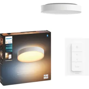 Philips Hue Devere M White Ambiance Badezimmerdeckenleuchte Weiß + Dimmer