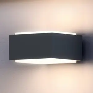 Außenwandleuchte Hedgehog, anthrazit, Aluminiumdruckguss