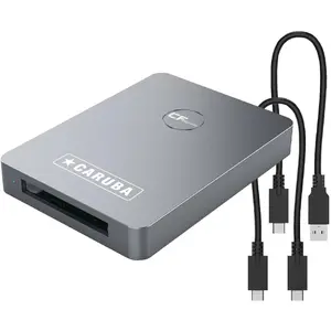 Caruba Kartenleser CFexpress Type B USB 3.1 (USB 3.1, USB-C), Speicherkartenlesegerät, Schwarz