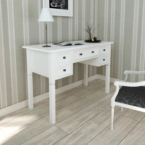 VIDAXL Schreibtisch "Erlenbach" aus MDF + Kiefernholz in Weiß. Abmessungen (L/B/H) 109x45x77 cm günstig