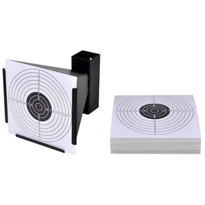 vidaXL Zielscheibe Kugelfang 14 cm + 100 Zielscheiben aus Papier Trichter günstig