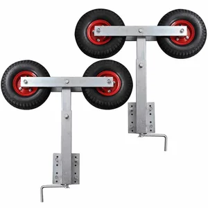 vidaXL Anhänger Bootstrailer-Stützen Doppelrad 2er-Set 59-84 cm günstig