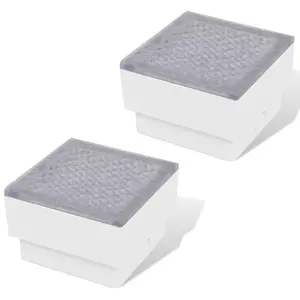vidaXL 2 x LED Boden-Einbauleuchte 100 x 100 x 68 mm