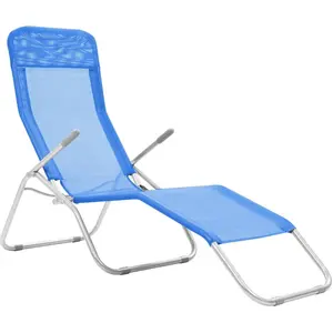 vidaXL Klappliegen 2 Stk. Textilene Blau günstig