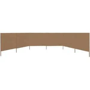 vidaXL 6-teiliges Windschutzgewebe 800 x 80 cm Taupe günstig