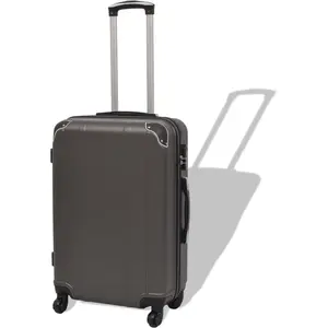 vidaXL Vierteiliges Hartschalen-Trolley-Set Anthrazit