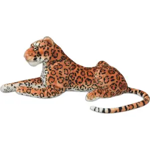 vidaXL Leopard Kuscheltier Plüsch Braun XXL