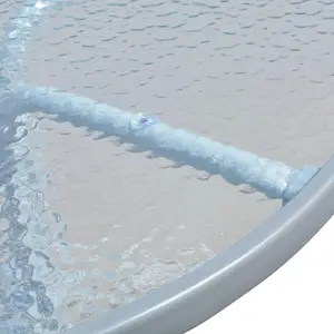 vidaXL Gartentisch 80 x 71 cm Stahl Rund Grau günstig