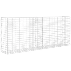 vidaXL Gartenzaun Gabione Verzinkter Stahl 85x30x200 cm günstig