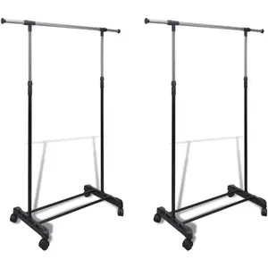 vidaXL, Garderobe + Kleiderstange, Ralunon (2 Stück 1 Kleiderstange) günstig