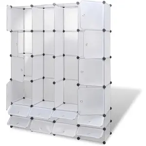 vidaXL, Kleiderschrank, Zamison (18 Fächer) (146 x 37 x 180.50 cm) günstig