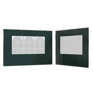 vidaXL Partyzelt Partyzelt-Seitenwände 2 Stück mit Fenster PE Grün, 2x... günstig