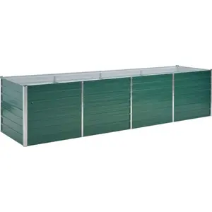vidaXL Garten-Hochbeet Verzinkter Stahl 320x80x77 cm Grün günstig