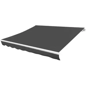vidaXL Ersatzstoff für Markise Grau 380x295 cm Polyester günstig