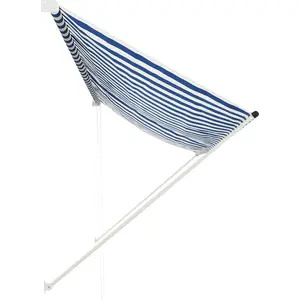 vidaXL Einziehbare Markise 350 x 150 cm Blau und Weiß günstig