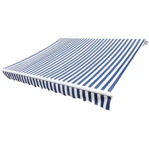 vidaXL Ersatzstoff für Markise Blau und Weiß 330x245 cm Polyester günstig