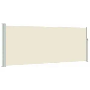 vidaXL Ausziehbare Seitenmarkise 117×314 cm Creme günstig