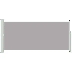 vidaXL Ausziehbare Seitenmarkise 140x314 cm Grau günstig