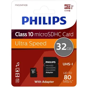 Philips Philips Micro SDHC Karte 32GB Speicherkarte UHS-I U1 Class 10 ...