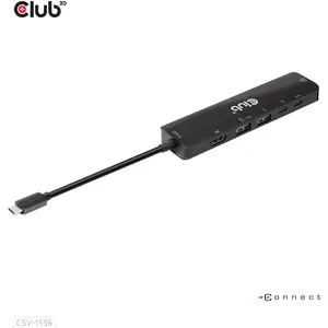 CLUB3D USB Gen1 Type-C, 6-in-1 Hub with HDMI 8K30Hz, 2xUSB Type-A, RJ4...